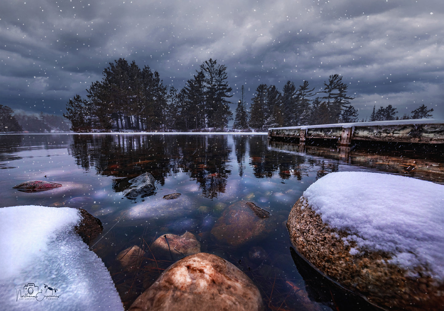 Canvas - Dunlop Winter Boat Launch Dramatic