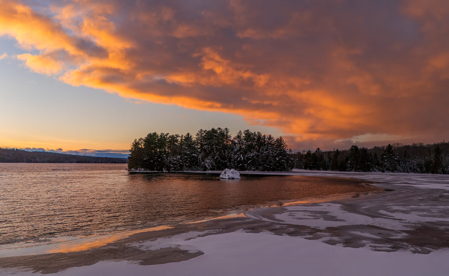 Canvas - Rock Winter Sun 2