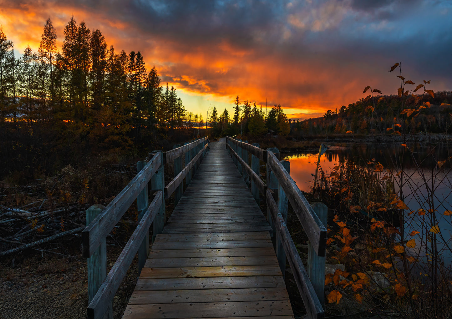 Canvas - Sheriff Creek Bridge Sunset