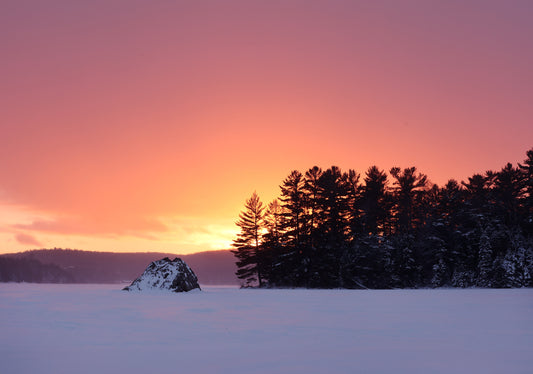 Canvas - The Rock - Winter Sunset