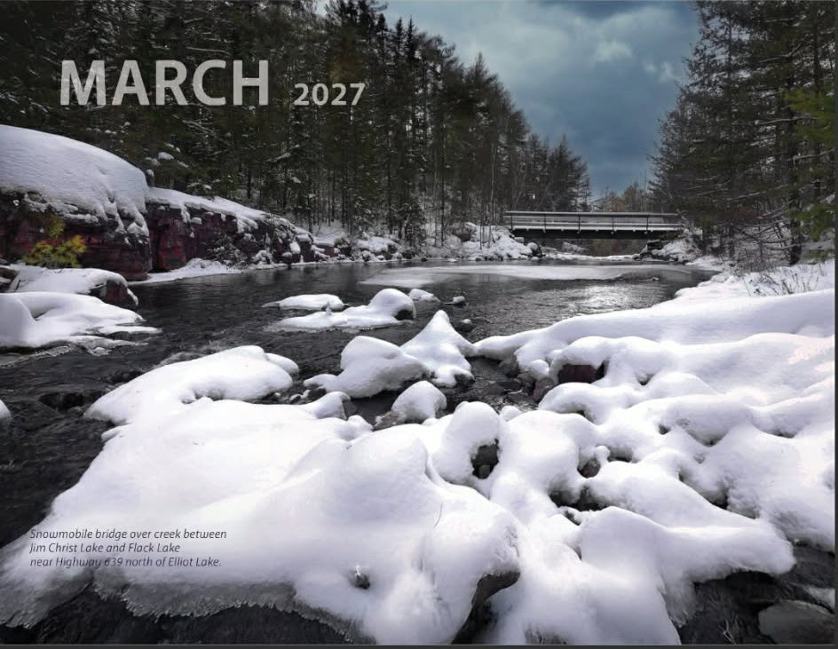 2027 Elliot Lake calendar (Local Pick up)