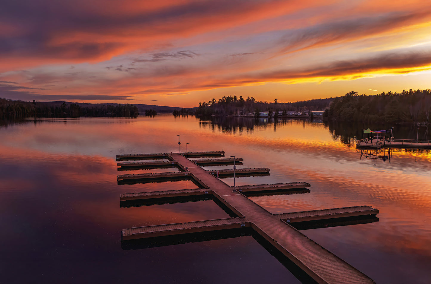 Canvas - Striped Sunset at the Launch