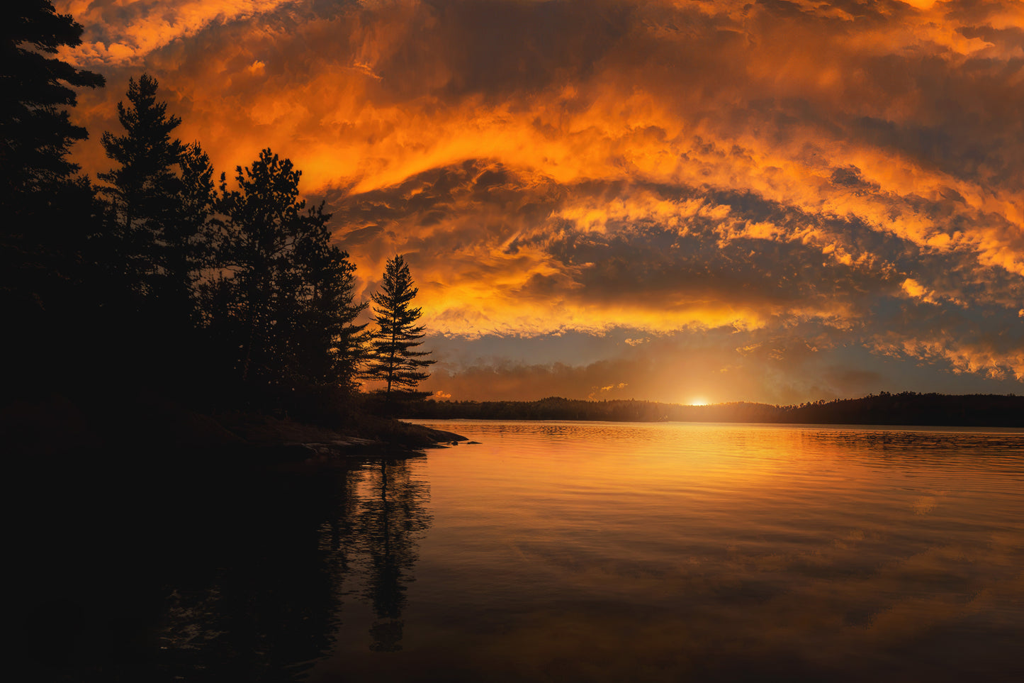 Canvas - Eston Lake Sunset