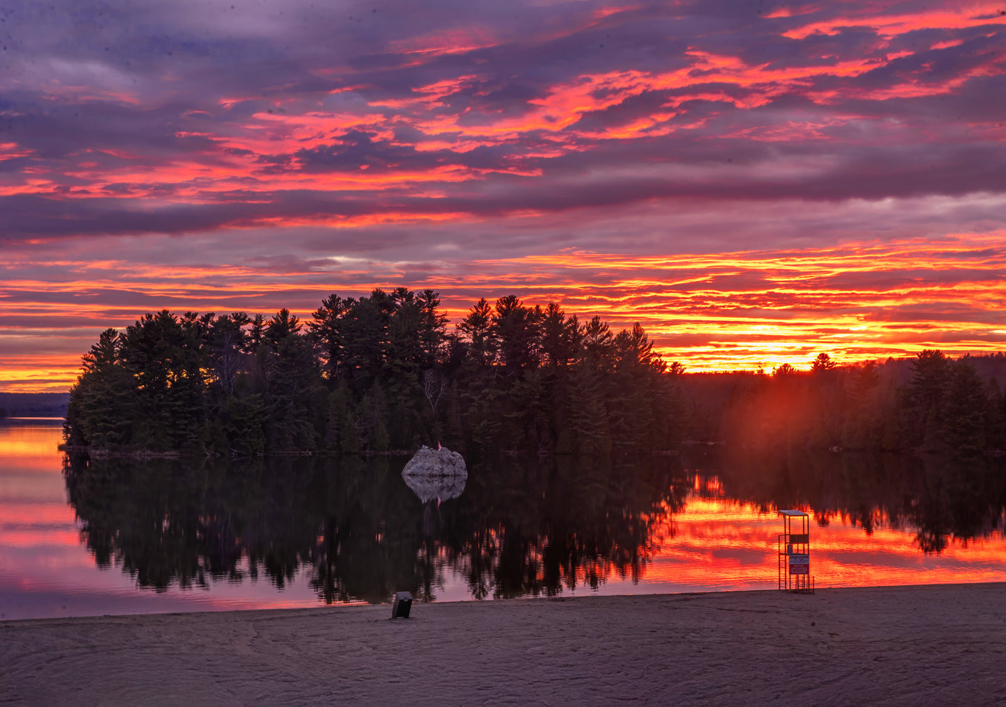 Canvas - Spruce Beach Pink Skies